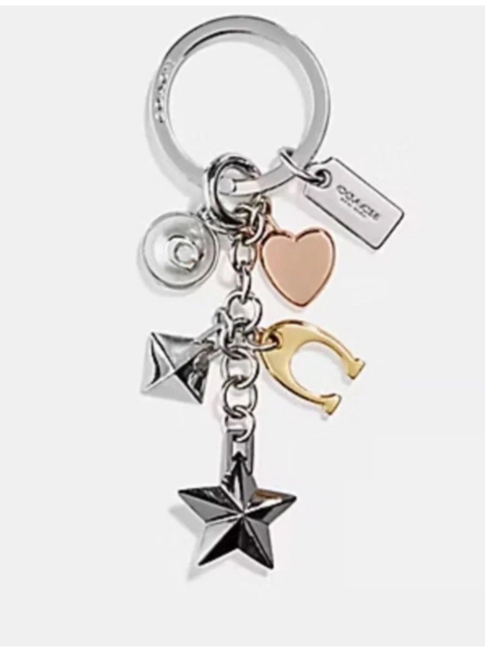 STARDUST STUDS MULTIMIX BAG CHARM COACH F21397 SILVER/MULTI NWT - Picture 4 of 4